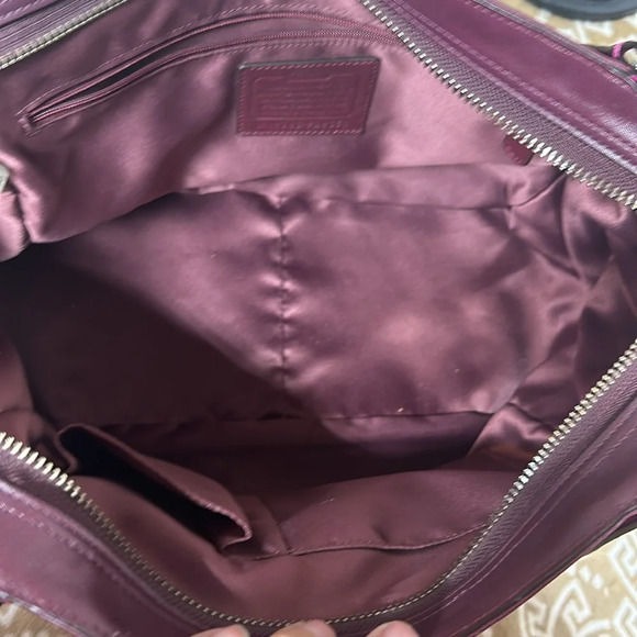 COACH 24693 Park Quilted Color Block CARRIE Leather Pink Blue Suede Purse - Picture 11 of 12